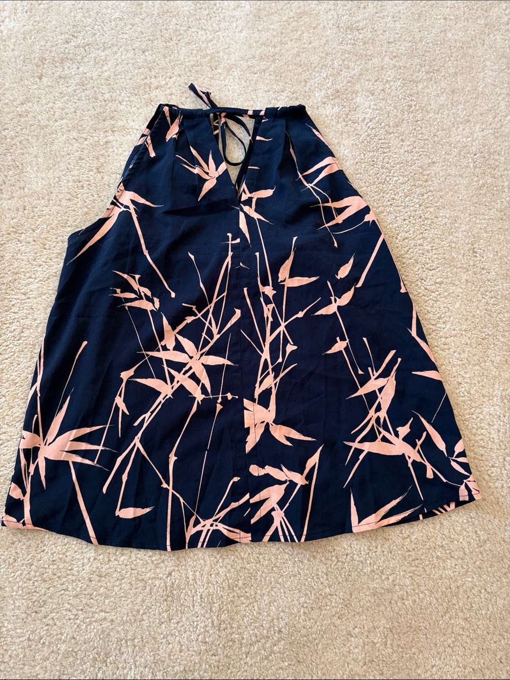 NWOT Banana Republic Halter Tank with Blush Pink Bamboo Print Sz. S